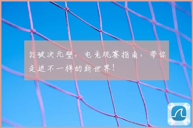 打破次元壁，电竞观赛指南，带你走进不一样的新世界！