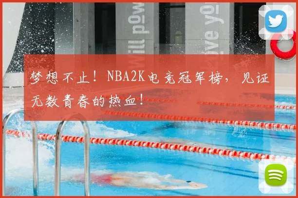 梦想不止!NBA2K电竞冠军榜,见证无数青春的热血!
